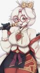  absurd_res alternate_species anthro clothed clothing eyewear female fully_clothed fur furrification glasses hair hi_res mammal nintendo open_mouth purah red_eyes shano_541 solo tears_of_the_kingdom the_legend_of_zelda white_body white_fur white_hair 