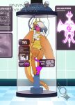  anthro claws digital_media_(artwork) dragon egg electrode english_text feet female hair hi_res horn hypnosis hypnotic_visor inner_ear_fluff laboratory looking_at_viewer machine mask mind_control nude pregnant scalie science solo tail taiomifox tank tentacles text toes tuft vehicle water wings wyvern 