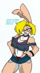  anthro big_breasts blush bottomwear breasts clothing fan_character female hi_res hotpants marilyn_hopps pace-maker punk shorts small_waist solo wide_hips 