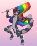  anthro catnappe143 hi_res lgbt_pride male male/male pride_colors rainbow_flag rainbow_pride_flag rainbow_symbol solo zaar 