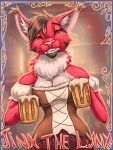  alcohol bar beer beverage conbadge domestic_cat felid feline felis lynx mammal server tavern waiter 