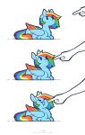  absurd_res attempted_boop attempted_nose_boop comic equid equine evehly friendship_is_magic hair hasbro hi_res mammal multicolored_hair multicolored_tail my_little_pony pegasus ponyloaf rainbow_dash_(mlp) rainbow_hair rainbow_tail rainbow_wings scrunchy_face tail unimpressed wings 