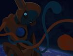  ._. deoxys deoxys_(normal) earth_(planet) highres looking_at_viewer nishinori_(24no71) no_humans no_mouth planet pokemon pokemon_(creature) solo space 