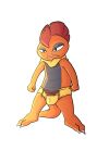  angry anthro claws clothed clothing digital_media_(artwork) generation_5_pokemon hair hi_res male nate_foster nintendo orange_body pokemon pokemon_(species) red_hair scalie scrafty simple_background solo underwear white_background 