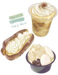  cup familymart food food_focus food_request highres no_humans original simple_background sparkle still_life user_wfxj3475 white_background 