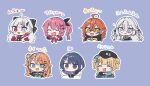  6+girls :3 :d ^_^ absurdres ahoge baseball_cap black_bow black_choker black_hoodie black_jacket black_necktie black_ribbon blonde_hair blue_eyes blue_hair blue_jacket blush bow bowtie braid chibi choker closed_eyes collared_shirt cropped_torso crossed_bangs double_bun ear_piercing earrings fangs green_eyes grey_eyes hair_between_eyes hair_bow hair_bun hair_ornament hair_ribbon hairclip hat headphones headphones_around_neck heterochromia highres hood hood_down hooded_jacket hoodie idios igarashi_rika igarashi_rika_(1st_costume) ishigami_nozomi jacket jewelry kaburaki_roco kaburaki_roco_(1st_costume) kashikaze koshimizu_toru koshimizu_toru_(1st_costume) kuramochi_meruto kuramochi_meruto_(1st_costume) long_hair medium_hair mole mole_under_eye multicolored_hair multiple_girls necktie nijisanji open_mouth orange_hair outline piercing polka_dot polka_dot_bow purple_eyes purple_hair red_bow red_bowtie red_eyes red_hair red_shirt ribbon shirt shishido_akari short_hair side_ponytail single_side_bun smile sophia_valentine sophia_valentine_(1st_costume) spiked_choker spikes streaked_hair translation_request twin_braids twintails two-tone_hair upper_body virtual_youtuber white_bow white_hair white_hoodie white_outline white_shirt 