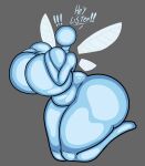  absurd_res big_breasts blue_body breasts cumlord dialogue disembodied_wings exclamation_point faceless fairy featureless_feet female grey_background hand_on_chest hi_res huge_breasts humanoid insect_wings navi nintendo not_furry nude ocarina_of_time simple_background slightly_chubby solo text the_legend_of_zelda thick_thighs wide_hips winged_humanoid wings 