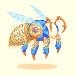  artist_name bee bug charongess concept_art no_humans porcelain simple_background yellow_background 
