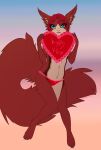  &lt;3 2023 ami_(oonami) anthro blue_eyes brown_body brown_fur buckteeth claws clothing english_text eurasian_red_squirrel female fur hair hi_res holidays looking_at_viewer mammal oonami panties red_hair rodent sciurid solo tan_body tan_fur teeth text tree_squirrel underwear valentine&#039;s_day 