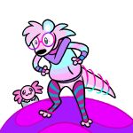  amphibian animated artist_catnip364 axolotl dancing eyewear female fungus glasses glowstick mammal marine mole_salamander mushroom mustelid otter pink_body salamander_(amphibian) solo 