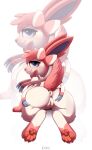  4_toes absurd_res anus claws dinoalpaka eeveelution feet female feral generation_6_pokemon genitals hi_res humanoid_genitalia humanoid_pussy nintendo pawpads paws pink_anus pink_pussy pokemon pokemon_(species) pussy solo sylveon toes 