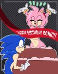  absurd_res amy_rose anthro breasts cake convenient_censorship dessert digital_media_(artwork) duo english_text eulipotyphlan female food hedgehog hi_res male mammal nude open_mouth owl_pie pink_body pop_out_cake sega simple_background sonic_the_hedgehog sonic_the_hedgehog_(series) text 