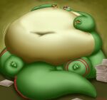  2022 anthro belly belly_expansion big_belly blue_eyes brown_background chubby_cheeks colored deep_navel digital_media_(artwork) dragon eating eating_food expansion food green_body green_tail hair hi_res horn huge_cheeks hyper hyper_belly immobile male morbidly_obese morbidly_obese_male navel obese obese_male open_mouth oregene oregene_(character) overweight overweight_male pizza pizza_box red_hair scalie shaded sharp_teeth simple_background sitting solo tail teeth thick_tail thick_thighs weight_gain western_dragon 