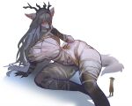  american_mythology anthro antlers beast_(bloodborne) big_breasts bloodborne blush breasts canid canine canis female fromsoftware fur hi_res horn mammal monster mythology simple_background sony_corporation sony_interactive_entertainment utterangle vicar_amelia were werecanid werecanine werewolf white_background white_body 