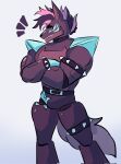  android anthro armband belt belt_buckle bracelet five_nights_at_freddy&#039;s five_nights_at_freddy&#039;s:_security_breach fluffy fluffy_tail g0athic glamrock hair hi_res jewelry legband long_ears machine male mohawk muscular muscular_anthro muscular_male pink_hair purple_body purple_eyes purple_hair robot scottgames solo spiked_armband spiked_bracelet spiked_legband spikes standing steel_wool_studios tail teal_body teal_eyeshadow 