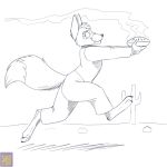  anthro cactus canid canine canis clothed clothing coyote dessert digitigrade dipstick_tail food foxenawolf fur hair looking_back male mammal markings pie plant sketch solo steam tail tail_markings 