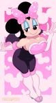  anthro big_breasts big_butt breasts butt cosplay crossover disney female hi_res minnie_mouse rouge_the_bat_outfit starfinga thick_thighs 