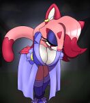  anthro bent_over berry_cougar big_breasts boots bowing breasts cleavage clothed clothing cougar crossed_arms dress ear_piercing ear_ring eyeshadow felid feline female footwear fur furball hi_res makeup mammal markings overcoat piercing red_body red_fur ring ring_piercing sega solo sonic_the_hedgehog_(series) white_body white_fur 