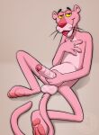  anthro bedroom_eyes bodily_fluids dripping erection fangs fur genital_fluids genitals hanna-barbera hi_res humanoid_genitalia humanoid_penis looking_at_viewer male masturbation multicolored_body multicolored_fur narrowed_eyes pawpads penis pink_body pink_fur pink_panther pink_panther_(series) precum precum_drip saliva saliva_drip seductive simple_background solo teeth tongue tongue_out twistedhound two_tone_body two_tone_fur vein veiny_penis whiskers yellow_eyes 