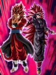  absurdres aura blue_eyes blue_sash body_fur broken_mask closed_mouth commentary_request crimson-masked_saiyan dougi dragon_ball dragon_ball_heroes dragon_ball_z_dokkan_battle earrings gloves goku_black highres jewelry long_hair long_sleeves looking_at_viewer male_focus mask monkey_boy monkey_tail multiple_boys muscular muscular_male no_nipples pants pectorals pink_fur pink_hair potara_earrings red_eyes red_fur red_hair saiyan sash single_glove spiked_hair super_full_power_saiyan_4_limit_breaker super_saiyan super_saiyan_3 super_saiyan_4 super_saiyan_rose super_saiyan_rose_full_power tail time_breaker_mask time_patrol_(dragon_ball) tomatojuice411 vegetto vegetto_(xeno) 