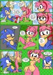  after_sex amy_rose anthro bodily_fluids classic_amy_rose classic_sonic classic_sonic_(universe) comic cum duo erection eulipotyphlan female genital_fluids genitals hedgehog hi_res male male/female mammal nude penis pussy pussy_juice raianonzika sega sonic_the_hedgehog sonic_the_hedgehog_(series) waterfall 