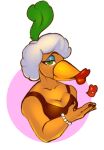  age_difference avian bedroom_eyes big_breasts blowing_kiss blue_eyeshadow breasts eyeshadow female flying_kiss gem gorgeous_gal_(woody_woodpecker) hair insomniak891 kiss_mark kissy_lips lips lipstick makeup narrowed_eyes older_female pearl_(gem) seductive solo thick_lips white_hair 