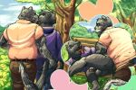  3:2 age_difference anal anthro avalath_tiger butt butt_grab duo foreskin forest forest_background genitals grandchild grandparent grandparent_and_grandchild hand_on_butt hi_res incest_(lore) kissing male male/male muscular nature nature_background older_male overweight penis plant shads stroll tongue tongue_out tree 