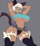  absurd_res animal_humanoid bell bell_collar big_breasts breasts clothing collar crop_top darioriz ears_up felid felid_humanoid feline feline_humanoid female hi_res humanoid mammal mammal_humanoid nadia_fortune not_furry shirt skullgirls smile solo tail topwear under_boob 