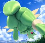  absurd_res anthro anus arthropod arthropod_abdomen arthropod_abdomen_anus backsack balls big_breasts big_butt breasts butt generation_1_pokemon genitals hi_res looking_at_viewer looking_back looking_back_at_viewer male nintendo nipples pokemon pokemon_(species) scyther thick_thighs thousandfoldfeathers wide_hips 