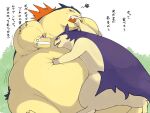  ambiguous/ambiguous ambiguous_gender belly big_belly blush bodily_fluids cake dessert duo embrace feeding feral feral_on_feral fire food generation_2_pokemon hand_on_stomach hi_res hisuian_form hisuian_typhlosion hug japanese_text motion_lines nintendo obese obese_feral open_mouth overweight overweight_feral pokemon pokemon_(species) regional_form_(pokemon) simple_background smile sweat sweatdrop text typhlosion weight_gain white_background zephy_03 
