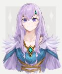  1girl dress fire_emblem fire_emblem:_genealogy_of_the_holy_war gem hanaura_02 jewelry julia_(fire_emblem) julia_(resplendent)_(fire_emblem) long_hair looking_at_viewer necklace official_alternate_costume purple_eyes purple_hair solo 