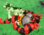  3d_(artwork) abdominal_bulge anal anal_penetration anthro balls digital_media_(artwork) duo felid feline floragato fur generation_7_pokemon generation_9_pokemon genitals green_body green_fur hi_res incineroar male male/male male_penetrated male_penetrating male_penetrating_male malicekira mammal mmd muscular muscular_anthro muscular_male nintendo nipples nude penetration penis pokemon pokemon_(species) red_body red_fur sex teeth 