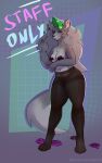  80&#039;s_theme absurd_res animal_humanoid anthro canid canid_humanoid canine canine_humanoid canis clothed clothed/nude clothing female five_nights_at_freddy&#039;s five_nights_at_freddy&#039;s:_security_breach hair hi_res humanoid long_hair long_nails looking_at_viewer mammal mammal_humanoid nohunuh nude pasties pubes roxanne_wolf_(fnaf) scott_cawthon scottgames solo steel_wool_studios synthwave tight_clothing wolf wolf_humanoid 
