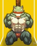  2023 abs anthro barazoku bdsm beastars biceps big_muscles blindfold bodily_fluids bondage bound bulge canid canine canis clothed clothing dated deltoids front_view fur genital_fluids hands_behind_back hi_res himahimaa huge_muscles jockstrap jockstrap_only kemono kneeling legoshi_(beastars) male mammal manly muscular muscular_anthro muscular_male muzzle_(object) muzzled navel nipples obliques pecs pole precum precum_through_clothing precum_through_jockstrap precum_through_underwear quads serratus shadow signature simple_background solo thick_thighs topless topless_anthro topless_male tuft underwear underwear_only wet wet_clothing wet_jockstrap wet_underwear wolf yellow_background 