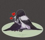  &lt;3 2018 4_toes ambiguous/ambiguous ambiguous_gender anisodactyl artist_name avian avian_feet beak bipedal_feral bird black_body black_feathers blue_eyes claws colored corvid corvus_(genus) crow digital_media_(artwork) digitigrade duo eyes_closed feathered_wings feathers feet female_(lore) feral goth_(tora_tikel) grey_body grey_feathers hooded_crow jackdaw korn_(tora_tikel) larger_ambiguous looking_at_viewer male_(lore) multicolored_body multicolored_feathers nude oscine passerine romantic romantic_couple scuted_feet scuted_legs scutes shaded simple_background size_difference sleeping smaller_ambiguous tail tail_feathers talons toe_claws toes tora_tikel two_tone_body two_tone_feathers western_jackdaw wings 