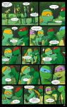  bandanna bite blush brother_(lore) brothers_(lore) comic dialogue donatello_(tmnt) flustered forest group hi_res kerchief lagomorph leonardo_(tmnt) leporid male mammal michelangelo_(tmnt) momorawrr neattea neck_bite outside plant rabbit raphael_(tmnt) reptile scalie sibling_(lore) teenage_mutant_ninja_turtles tree turtle 