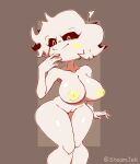  aroused big_breasts blush breasts delirium_(tboi) digital_media_(artwork) female genitals hair hi_res humanoid legs looking_at_viewer nipples not_furry nude pussy simple_background smile solo steamjek the_binding_of_isaac_(series) thick_thighs video_games white_body white_hair white_skin 