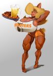  activision anthro bandicoot big_breasts big_butt bimbo_lip blonde_hair bottomwear breasts butt cleavage clothed clothing crabtopus crash_bandicoot_(series) female hair hi_res hooters hooters_uniform hotpants huge_breasts lips mammal marsupial muscular muscular_anthro muscular_female muscular_thighs shirt shorts side_boob skimpy small_waist solo tank_top tawna_bandicoot thick_lips top_heavy topwear wide_hips 