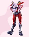  1girl absurdres arcee blue_eyes breasts chatterbot hand_on_own_hip hands_on_own_hips highres humanoid_robot looking_at_viewer medium_breasts panties red_panties robot robot_girl simple_background transformers transformers:_rise_of_the_beasts transformers_(live_action) underwear 