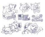  anthro canid canine canis cave_story domestic_dog fan_character female feral hi_res lagomorph male male/female mammal mimiga sketch unknown_artist 