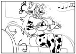  animal_humanoid animal_print big_breasts big_butt bikini blush blush_lines bovid bovid_humanoid bovine bovine_humanoid breast_expansion breasts butt cattle_humanoid clothing cow_print expansion female hi_res horn horned_humanoid huge_breasts humanoid malon mammal mammal_humanoid matsu-sensei monochrome motion_lines musical_note navel open_mouth sitting solo species_transformation surprise swimwear tail thick_thighs transformation wide_hips 