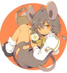  1girl absurdres animal_ears black_dress black_footwear blush closed_mouth dress full_body grey_hair hair_between_eyes highres ichizen_(o_tori) long_sleeves mouse_ears mouse_tail nazrin one-hour_drawing_challenge red_eyes shoes short_hair smile socks solo tail touhou white_socks 