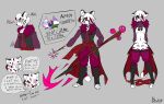  aemon_blackfyre albino andromorph anthro blury clothed clothing felid hi_res humanoid intersex magic male male/male mammal model_sheet pantherine presenting sassy solo staff stripes tiger 