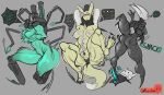  2022 absurd_res anthro arthropod augdensden bandai_namco black_body breast_squish breasts butt butt_slap crossover digimon digimon_(species) erection female female_focus fur genitals green_body group hi_res holding_breast hollow_knight hornet_(hollow_knight) humanoid insect larger_female machine male male/female mindflayer_(ultrakill) nipples presenting presenting_pussy pussy robot robot_humanoid simple_background size_difference slap slapping_own_butt slapping_self smaller_male squish taomon team_cherry the_knight_(hollow_knight) ultrakill unseen_character vessel_(species) yellow_body yellow_fur 