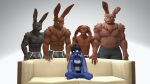  3d_(artwork) absurd_res anthro digital_media_(artwork) domi_(domibun) domibun female group hi_res lagomorph leporid male mammal rabbit source_filmmaker 