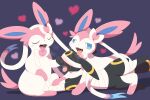  &lt;3 2023 3:2 arms_tied bdsm belly black_belly black_body black_ears black_nose black_paws black_tail blue_inner_ear blue_sclera blush blush_lines bodily_fluids bondage bound bow_(anatomy) cute_fangs draining dripping ear_tuft eeveelution embrace eyes_closed feral generation_2_pokemon generation_6_pokemon group hands_tied head_tuft hi_res legs_tied licking markings multicolored_ribbon nintendo open_mouth parupoke pink_ears pink_head pink_paws pink_tail pokemon pokemon_(species) pupils ribbon_bondage ribbons ribbons_(anatomy) saliva saliva_drip saliva_on_face saliva_on_tongue saliva_string salivating simple_background sylveon tail tied_body tongue tongue_out trio tuft umbreon white_belly white_body white_pupils yellow_markings 