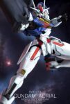  artist_name character_name copyright_name english_text gundam gundam_aerial gundam_suisei_no_majo haonfest highres looking_at_viewer mecha mecha_focus no_humans red_star robot science_fiction space star_(symbol) 