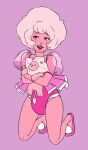  absurd_res alien alien_humanoid ballet ballet_dress ballet_leotard bottomwear cartoon_network clothing dance_shoes dancewear diaper diaper_under_clothing dress female floofnfluff footwear gem_(species) hair hi_res holding_object holding_plushie hugging_object humanoid infantilism kneeling leotard lion_(steven_universe) looking_up open_mouth pink_body pink_diamond_(steven_universe) pink_eyes pink_skin plushie pointe_shoes shoes simple_background skirt smile solo steven_universe teeth translucent translucent_clothing tutu 