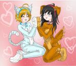  animal_costume animal_ears bell cat cat_ears cat_girl cat_tail collar dog_ears dog_girl fang glitter heart highres jingle_bell non-web_source spiked_collar spikes tail tongue tongue_out 