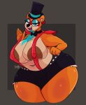  animatronic anthro azulejo bear big_breasts breasts female five_nights_at_freddy&#039;s five_nights_at_freddy&#039;s:_security_breach glamrock_freddy_(fnaf) hi_res looking_at_viewer machine mammal robot scottgames smile solo steel_wool_studios thick_thighs 